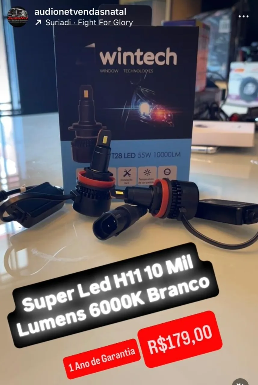 Promoção Super Led 10 Mil Lumens H11 6500k Branco Luz Milha Farol Carro Veicular Wintech