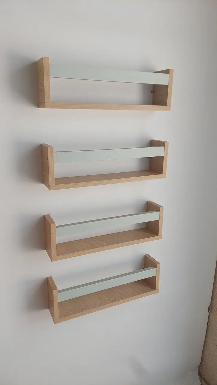 Kit com 4 prateleiras para livros - multiuso- Mdf  - Foto 2