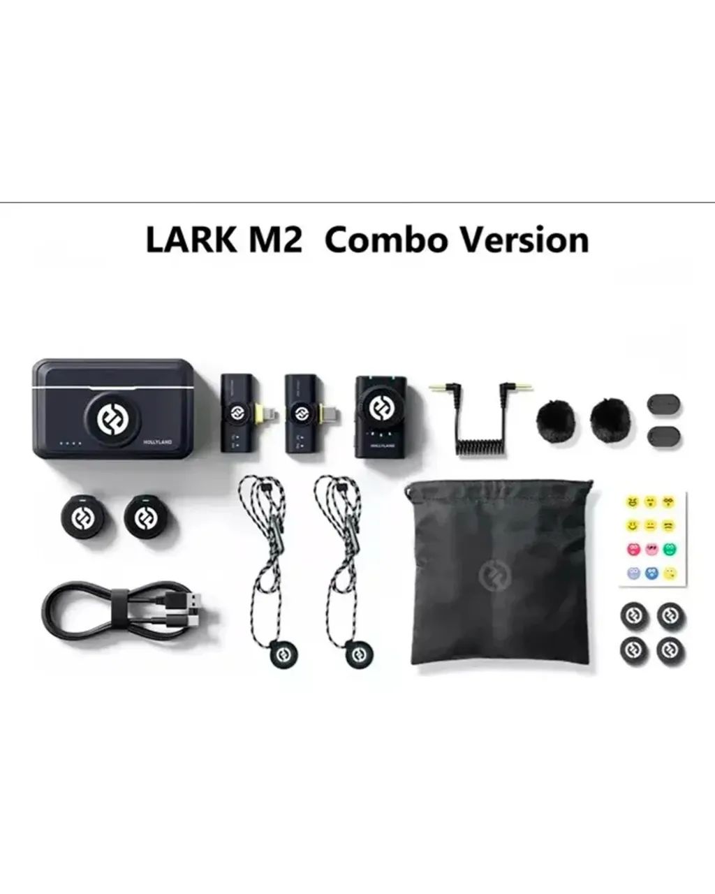 Microfone Hollyland Lark M2 Combo preto