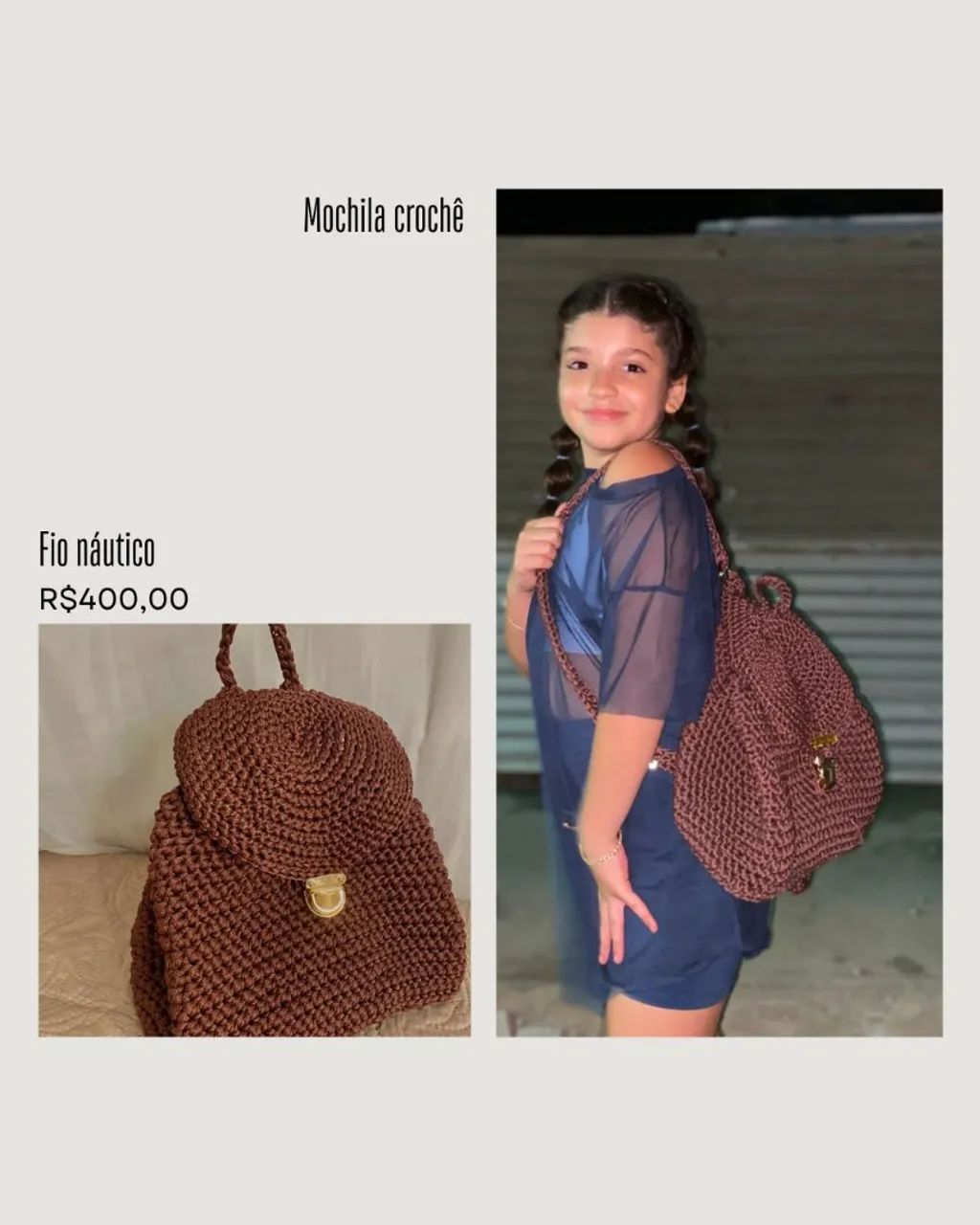 Mochila crochê  - Foto 2
