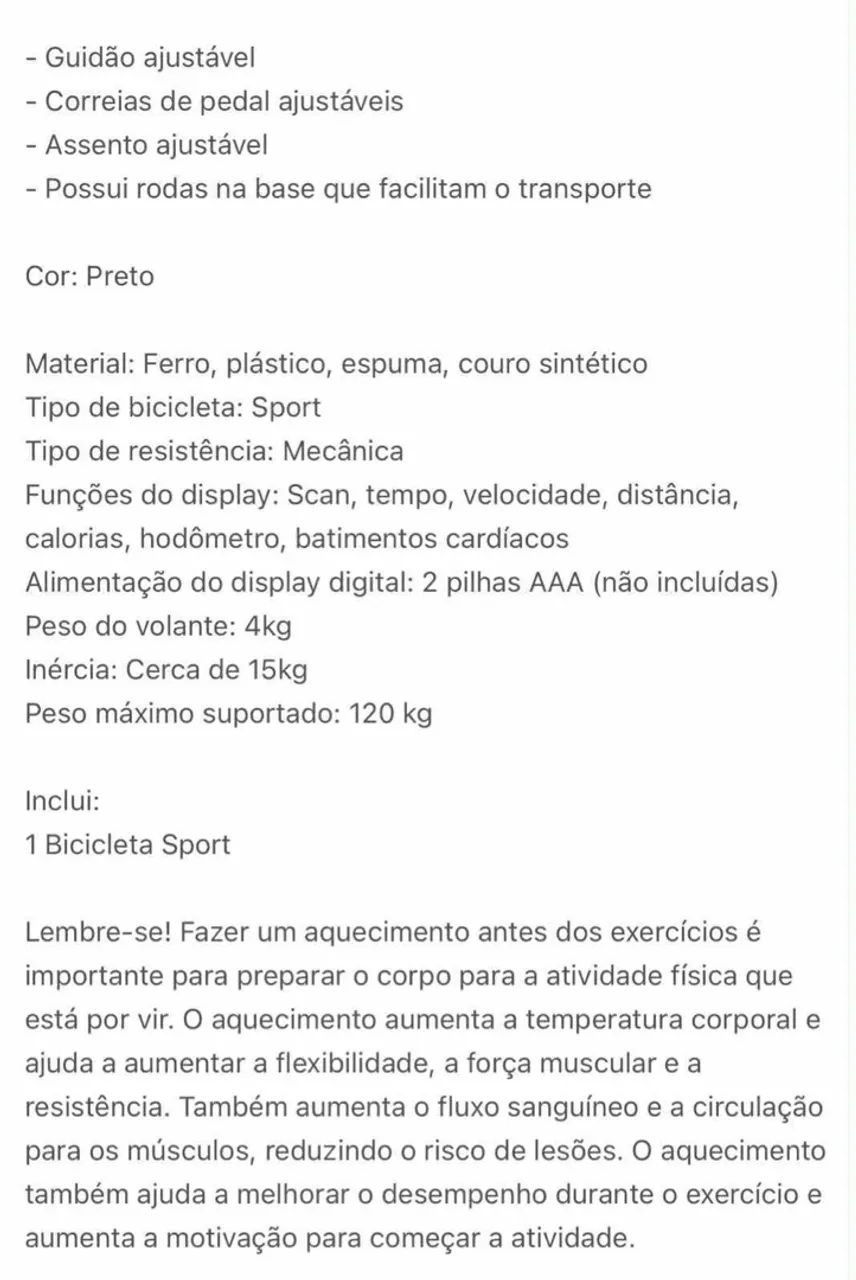 Bicicleta ergométrica nova - Foto 3