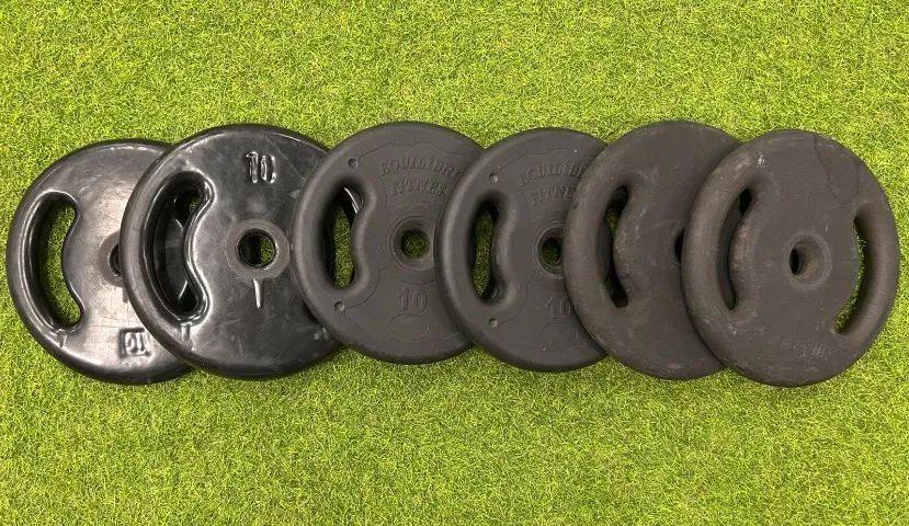 Seis anilhas de 10 Kg