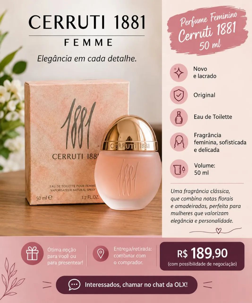 Perfume Cerruti 1881 50ml 
