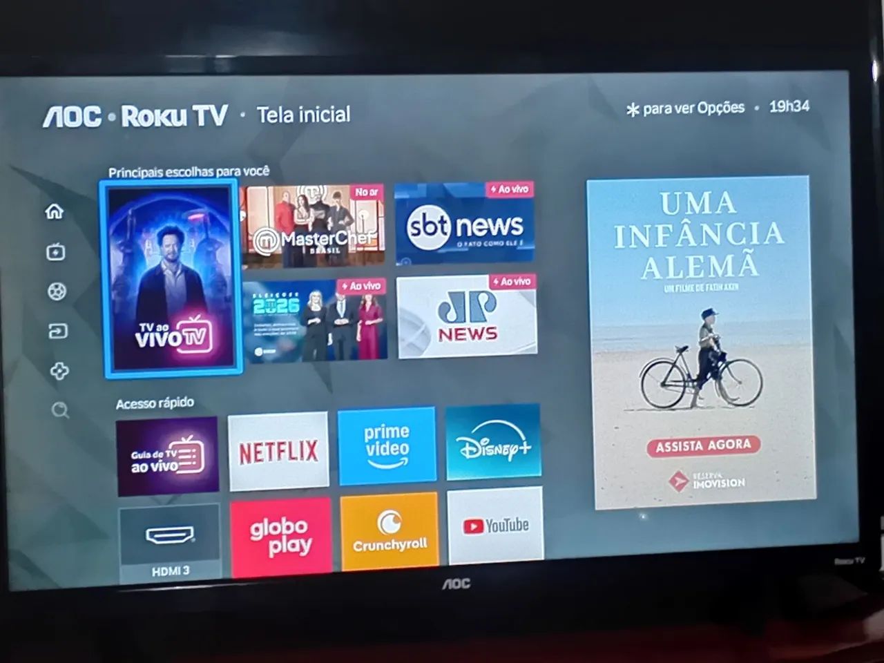 Smart TV AOC Roku de 32 Polegadas. Imagem e som perfeitos. - Foto 5