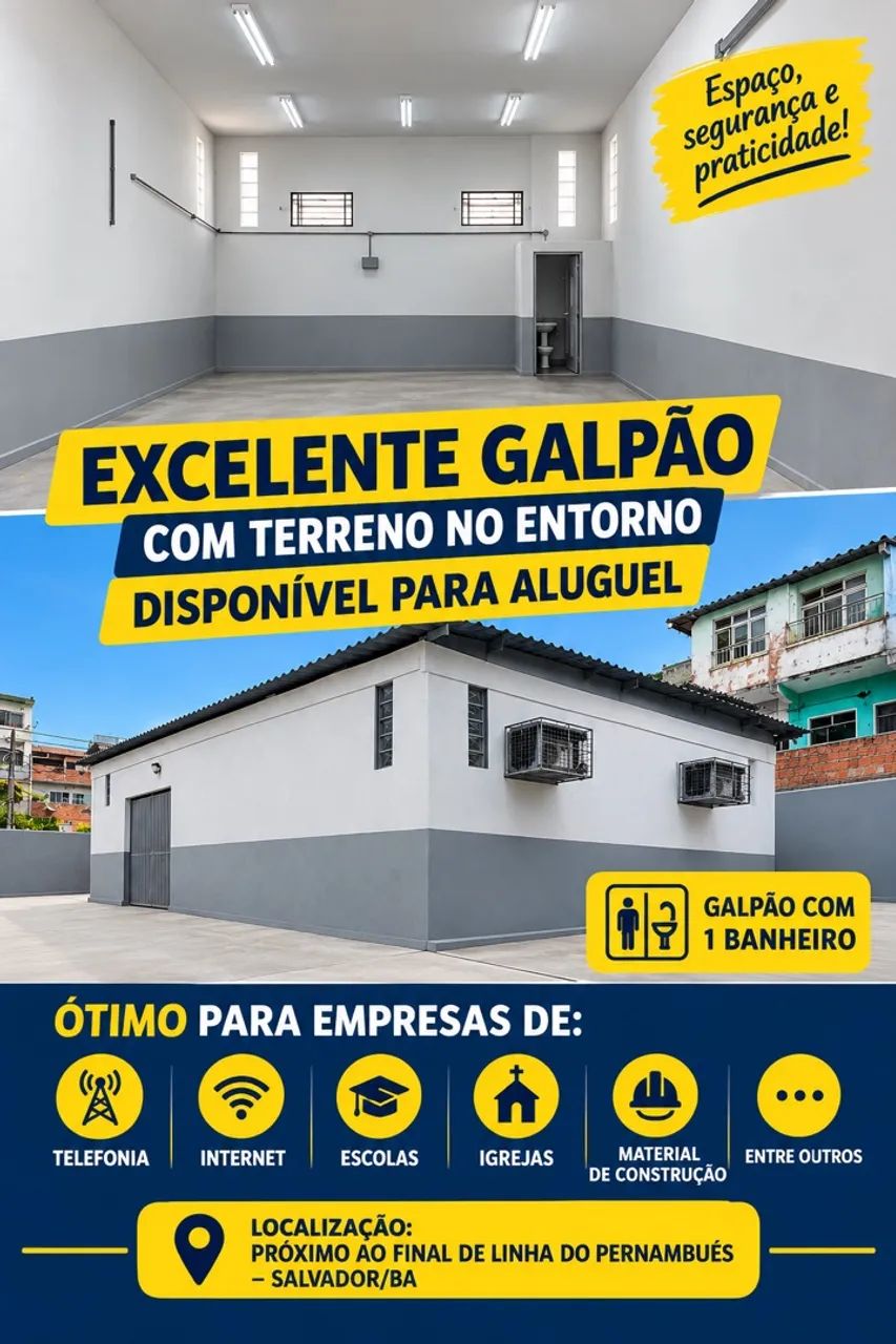 Galpão com terreno 