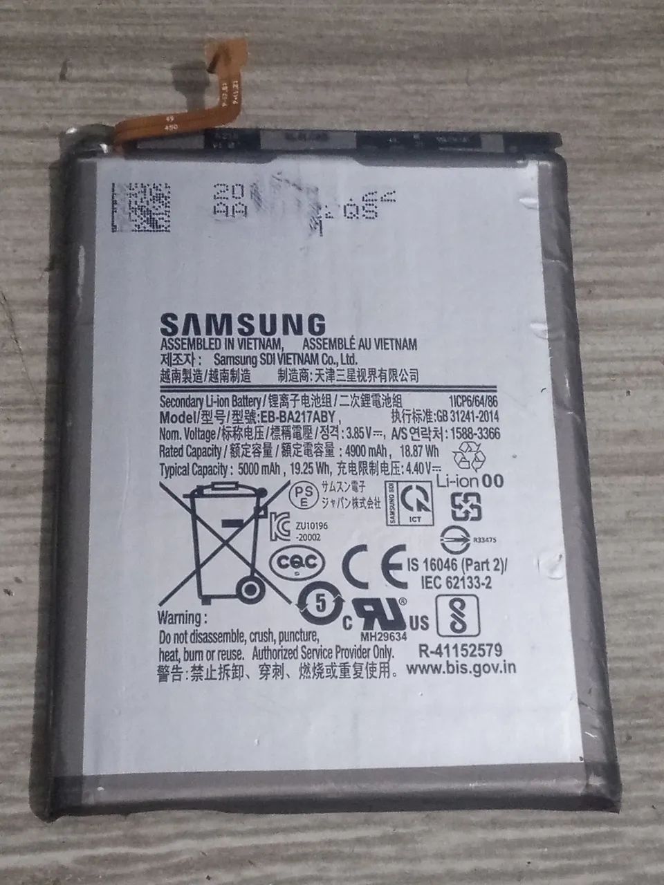 Bateria Samsung Galaxy A21S original EB-BA217ABY - Foto 2