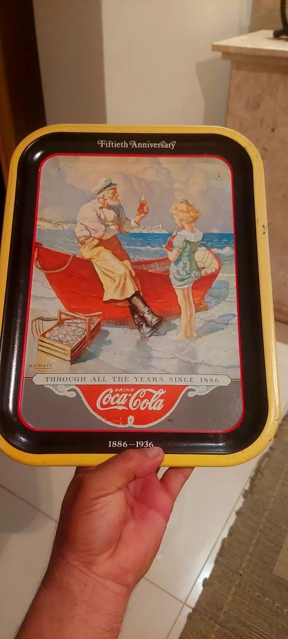 Bandeja antiga coca cola original  - Foto 5