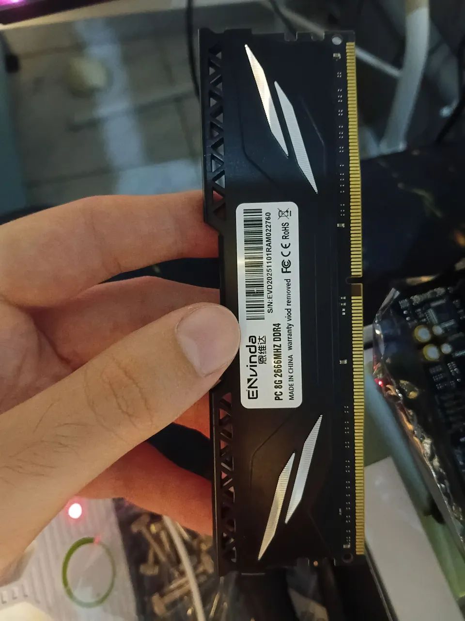 Memoria ddr4 2666mhz 8gb pc desktop
