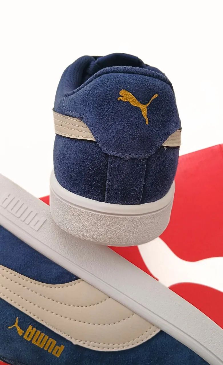 Tênis Puma Smash V2 BDP Masculino - Azul - Foto 4