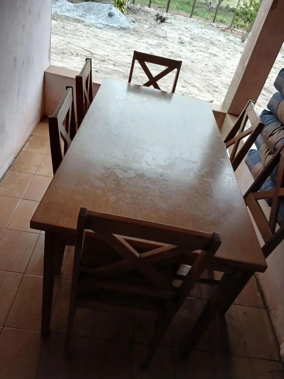 Mesa madeira com 6 cadeiras - Foto 2