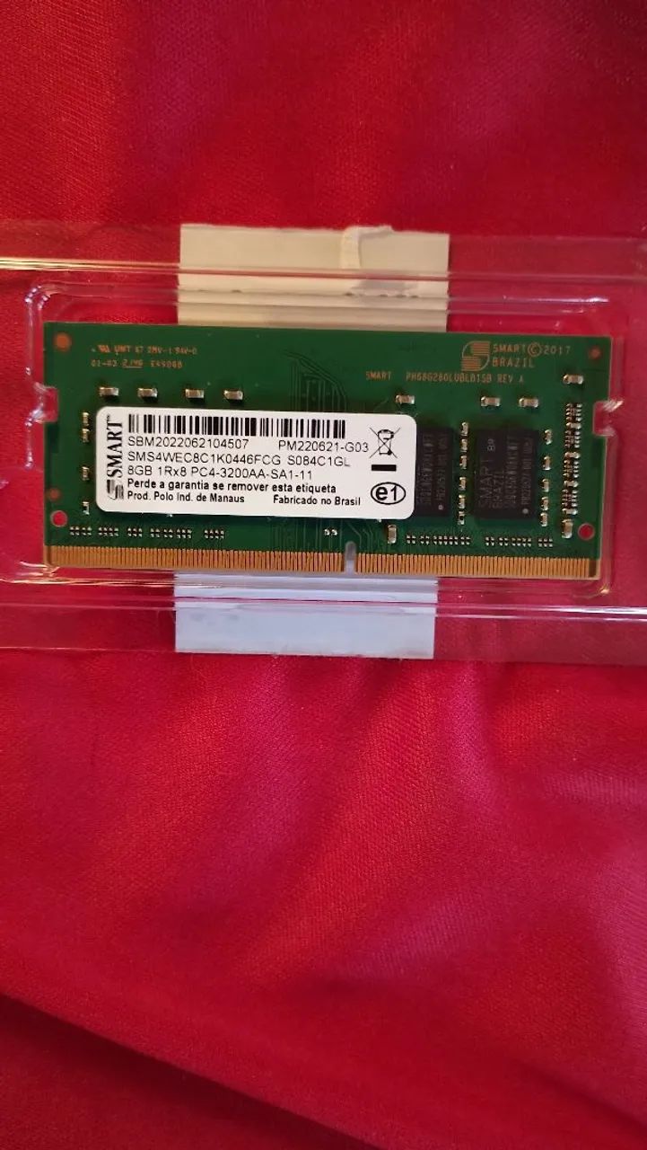 Meroria notebook DDR4 8 gigas seminova 