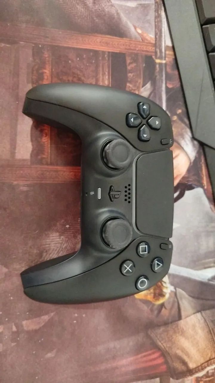 Controle De Ps5 Dualsense preto e roxo