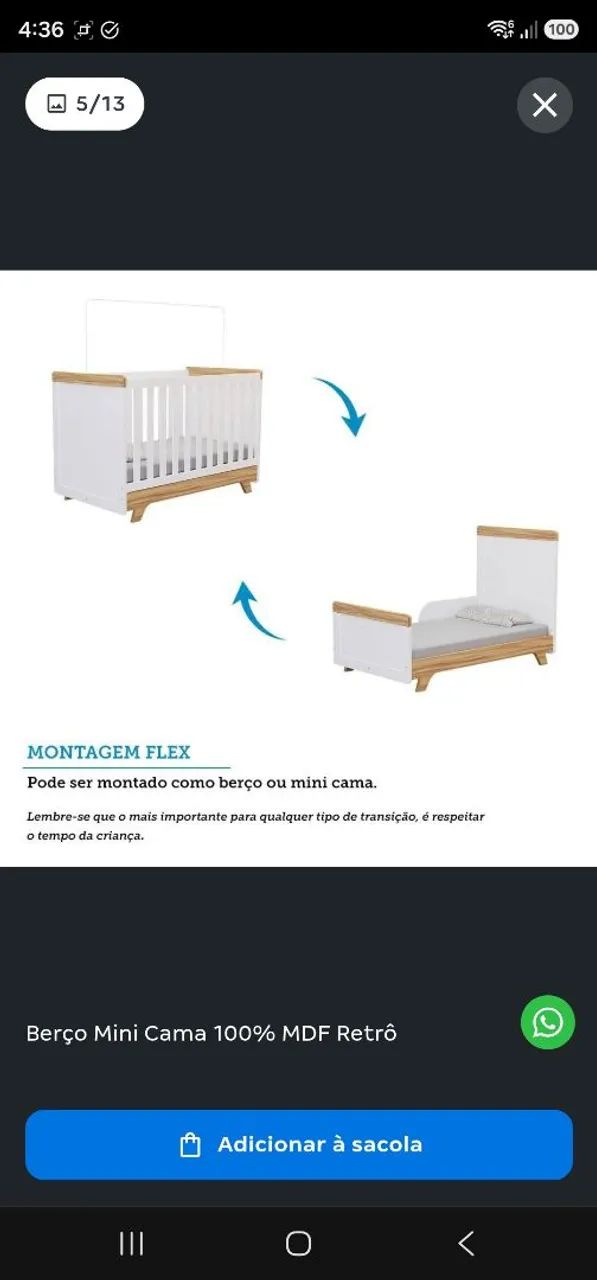 Berço em MDF - Foto 5