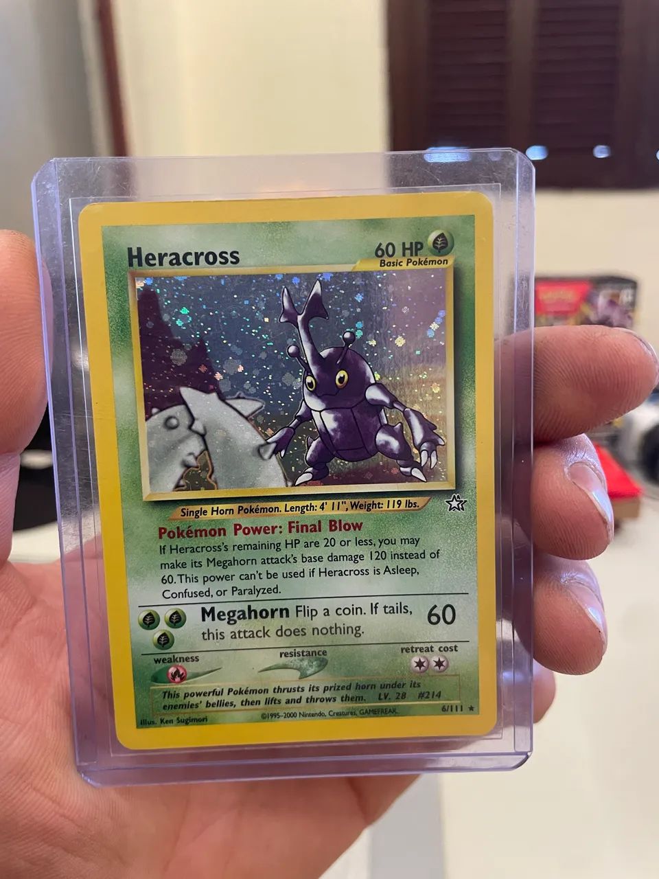 Heracross Foil 6/111 - 2000 - PT - SP - Pokémon  - Foto 3