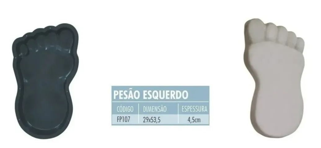 Forma Plástica Pezão Esquerdo Para Cimento Fp107 - Foto 2