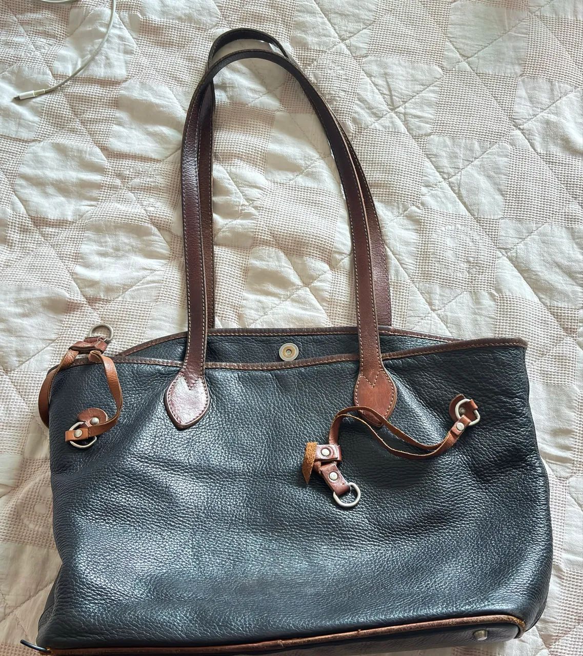 Bolsa de couro usada de marca VALENTINA - Foto 2
