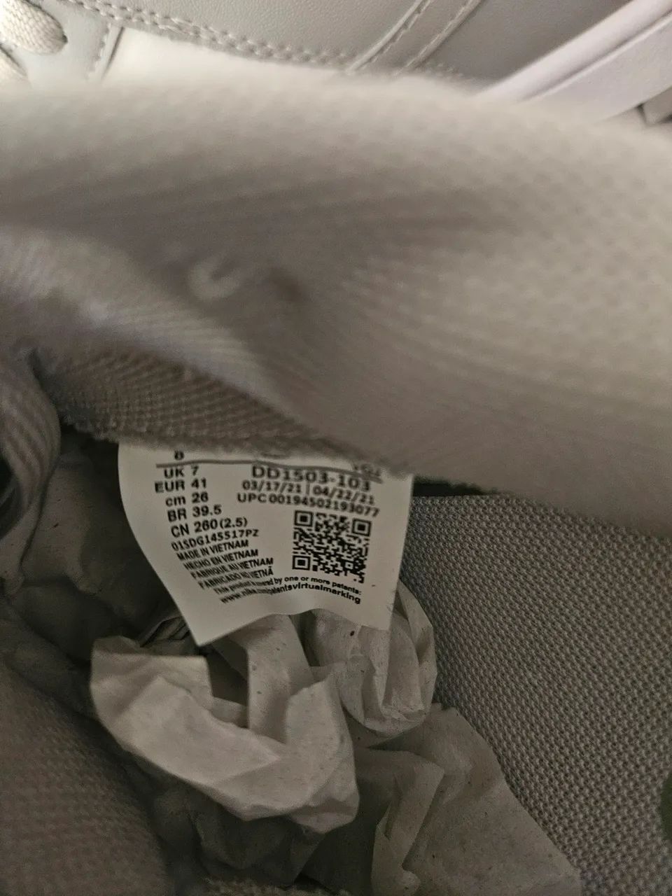 Nike Dunk Low White/Grey 39.5 - Foto 3