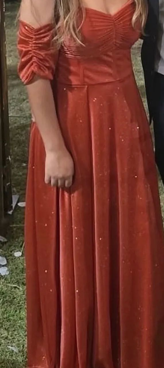Vestido terracota madrinha 