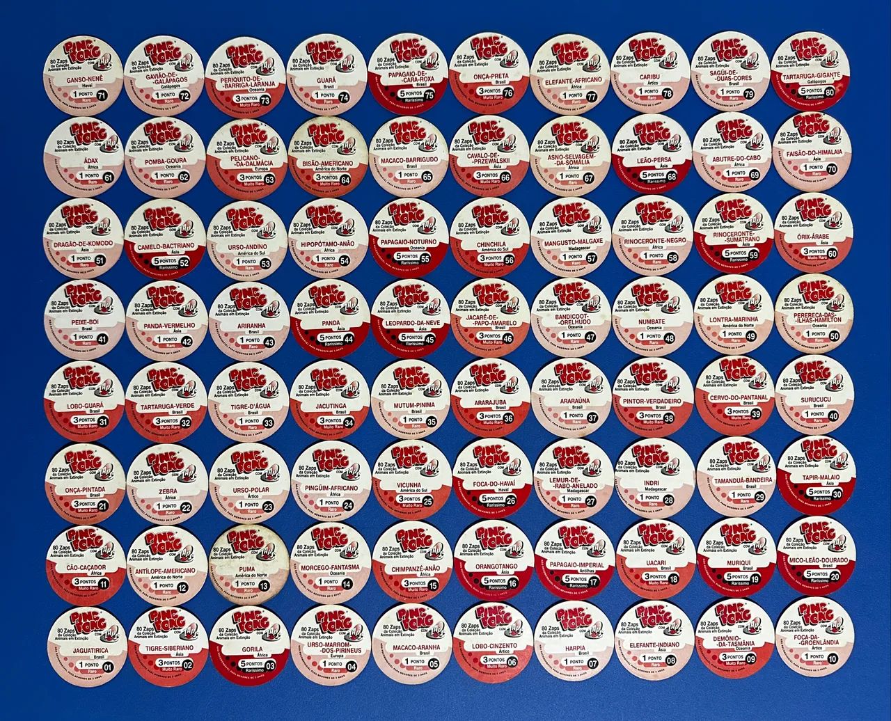 Tazos Animais em Extinção Ping Pong Excelente - Foto 2