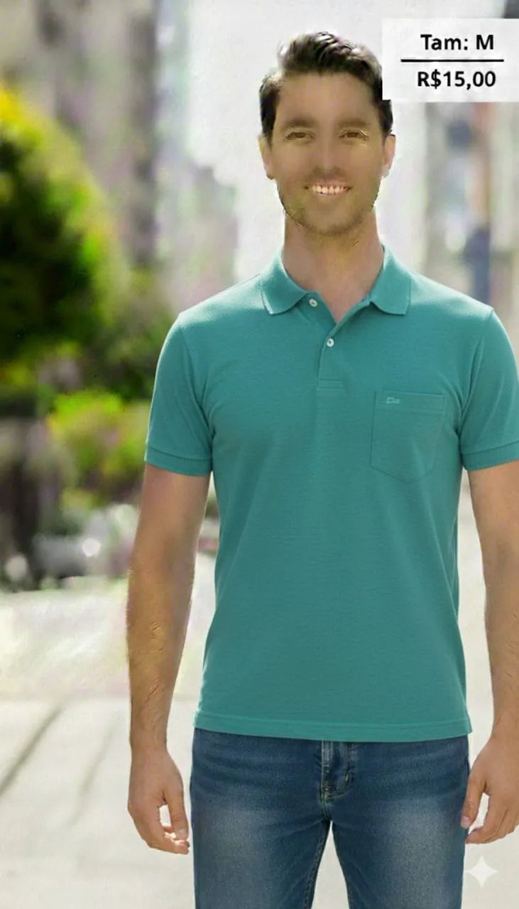 Blusas Gola Polo Masculina - Foto 2