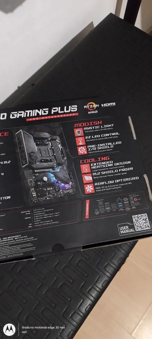 Placa-mãe AMD MSI B550 Gaming Plus nova. - Foto 4