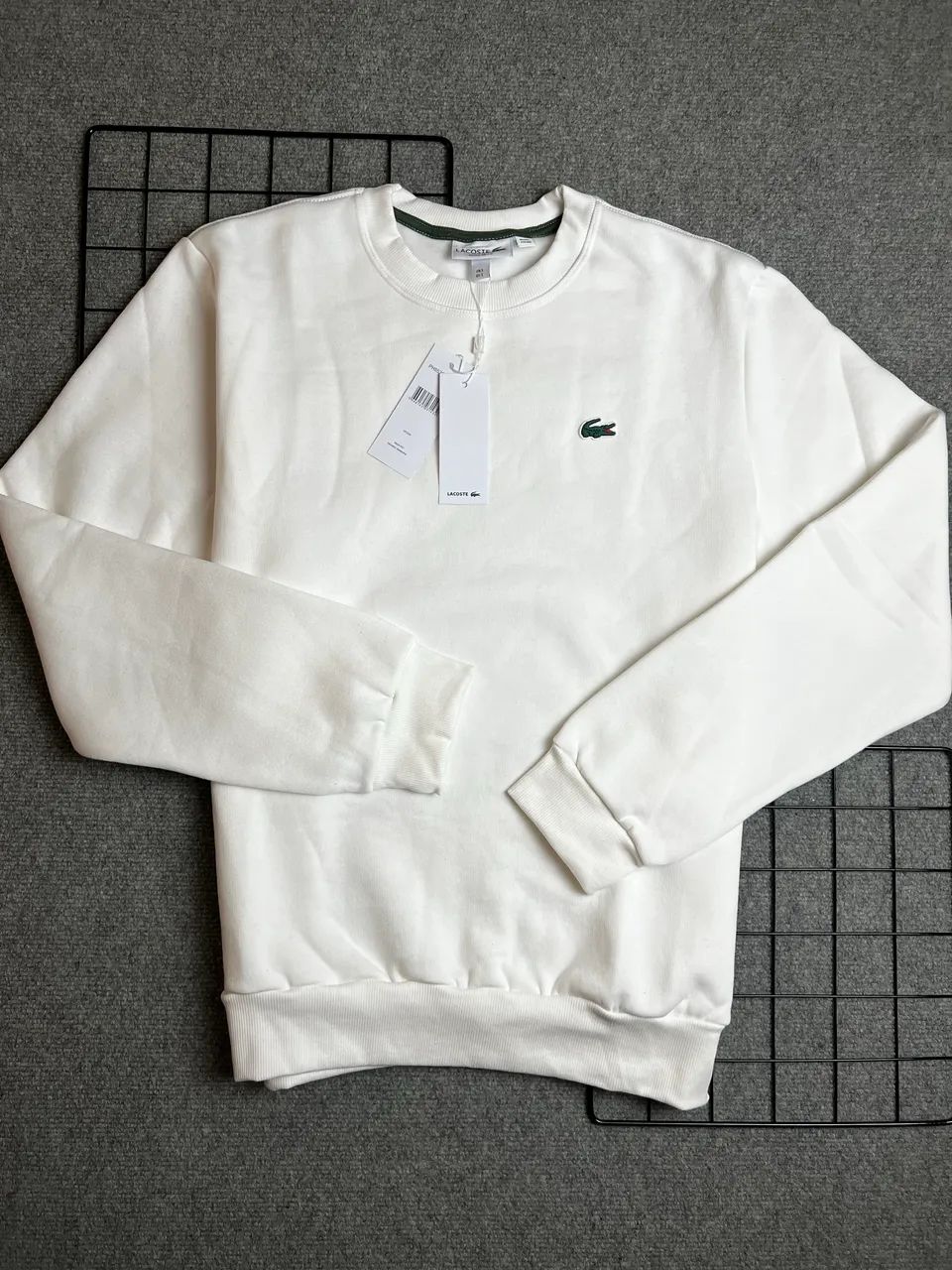 Moletom Lacoste Básico Crocodilo Branco
