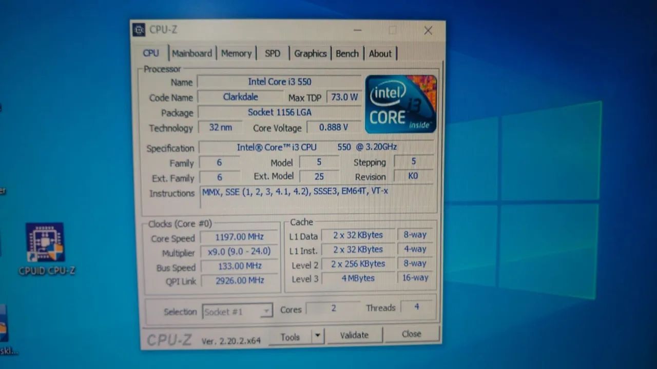 Intel core i3-550 Memória RAM de 4 GB DDR3 1 SSD 120 1 HD 500 Monitor 17 polegadas   - Foto 3