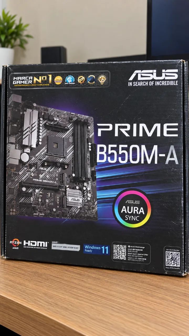 Placa mãe am4 asus prime b550m-a - Foto 2