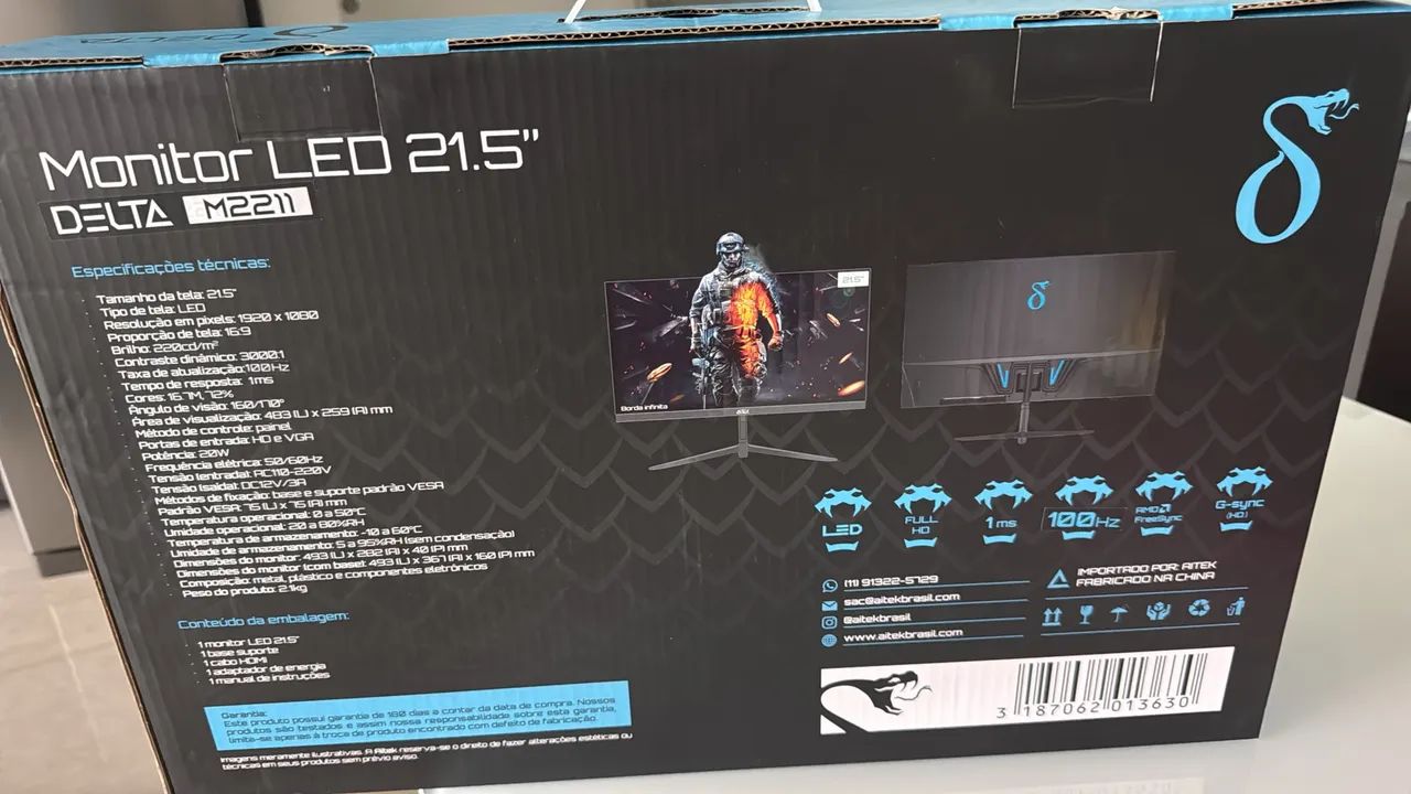 Monitor led 21.5 Delta M2211 -full hd - Foto 3