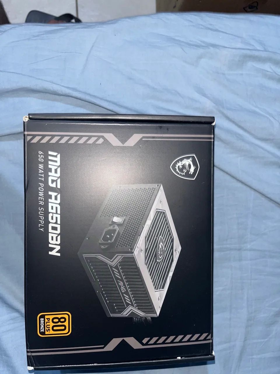 Fonte MSI MAG A650BN, 650W, 80 Plus Bronze, PFC Ativo, Com Cabo, Preto