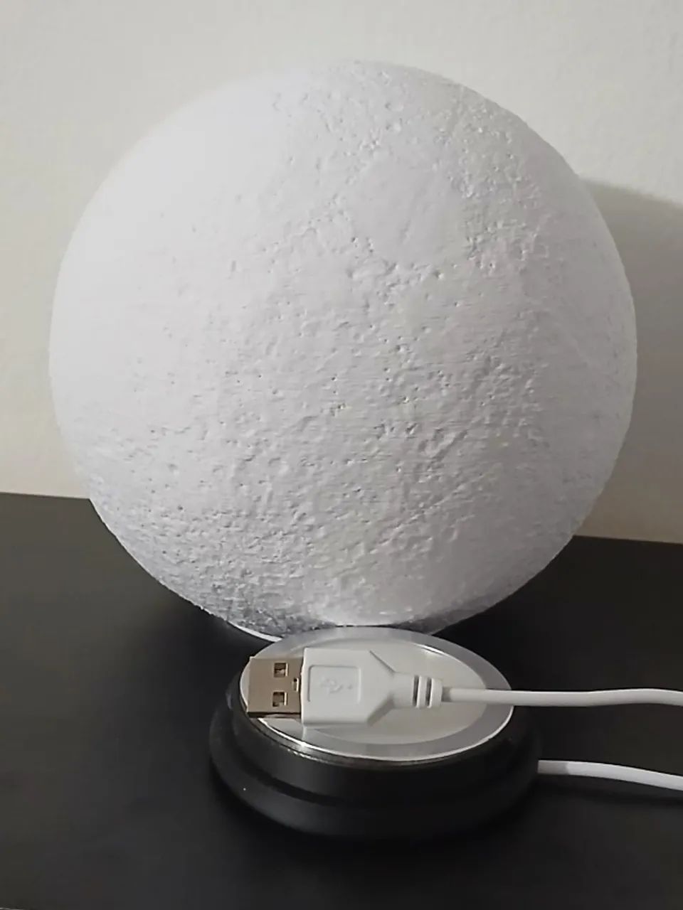 Luminária Lua - Impressão em 3D, com LED 5V - Foto 6