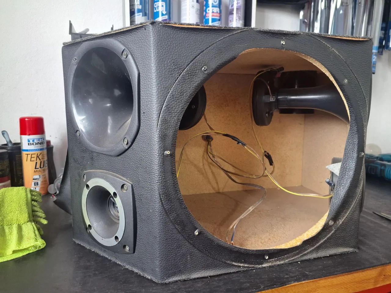 Caixa de som trio para subwoofer de 12 polegadas - Foto 3