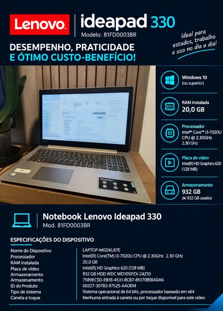 Notebook - Lenovo IdeaPad 330