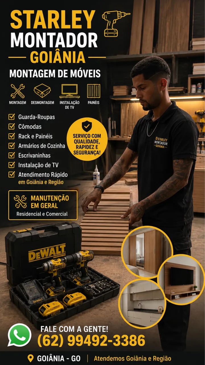 Faço Manutenções, Reparos, Monto e Desmonto móveis 
