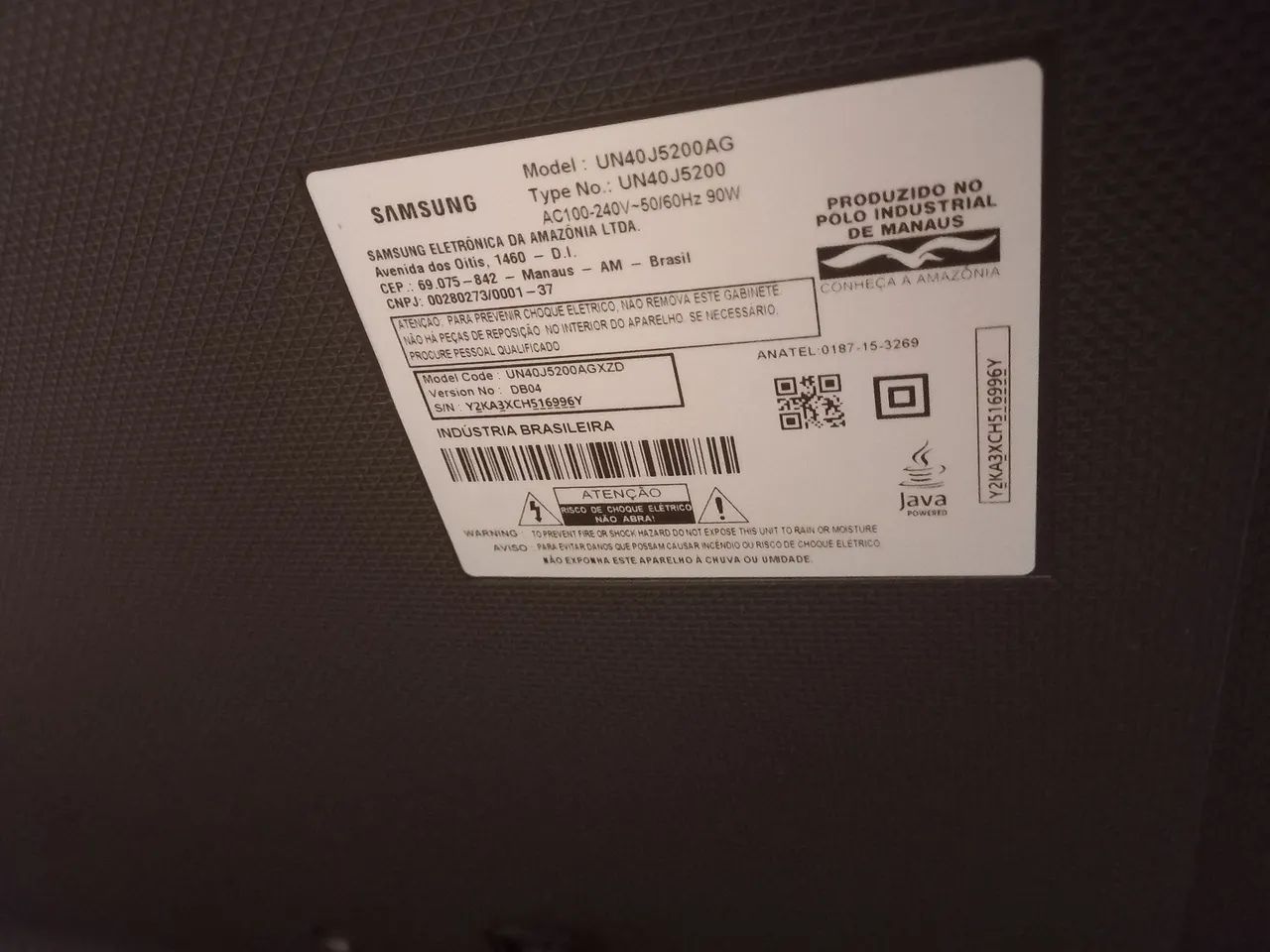 TV samsung un40j5200ag display trincado  - Foto 2
