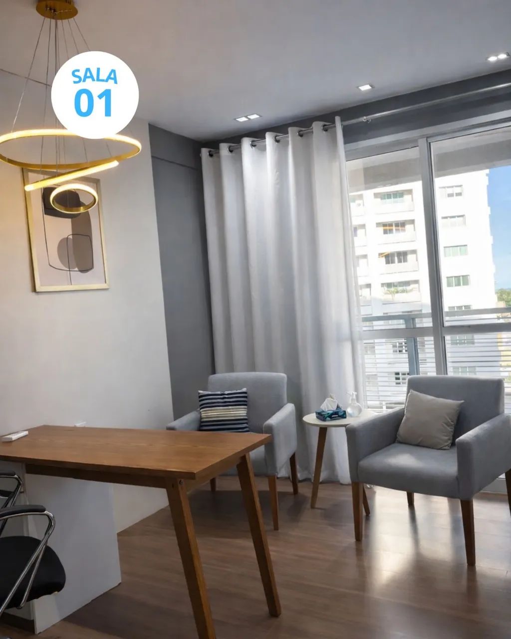 Consultório / Sala mobiliada no Ed. Horizonte jardins