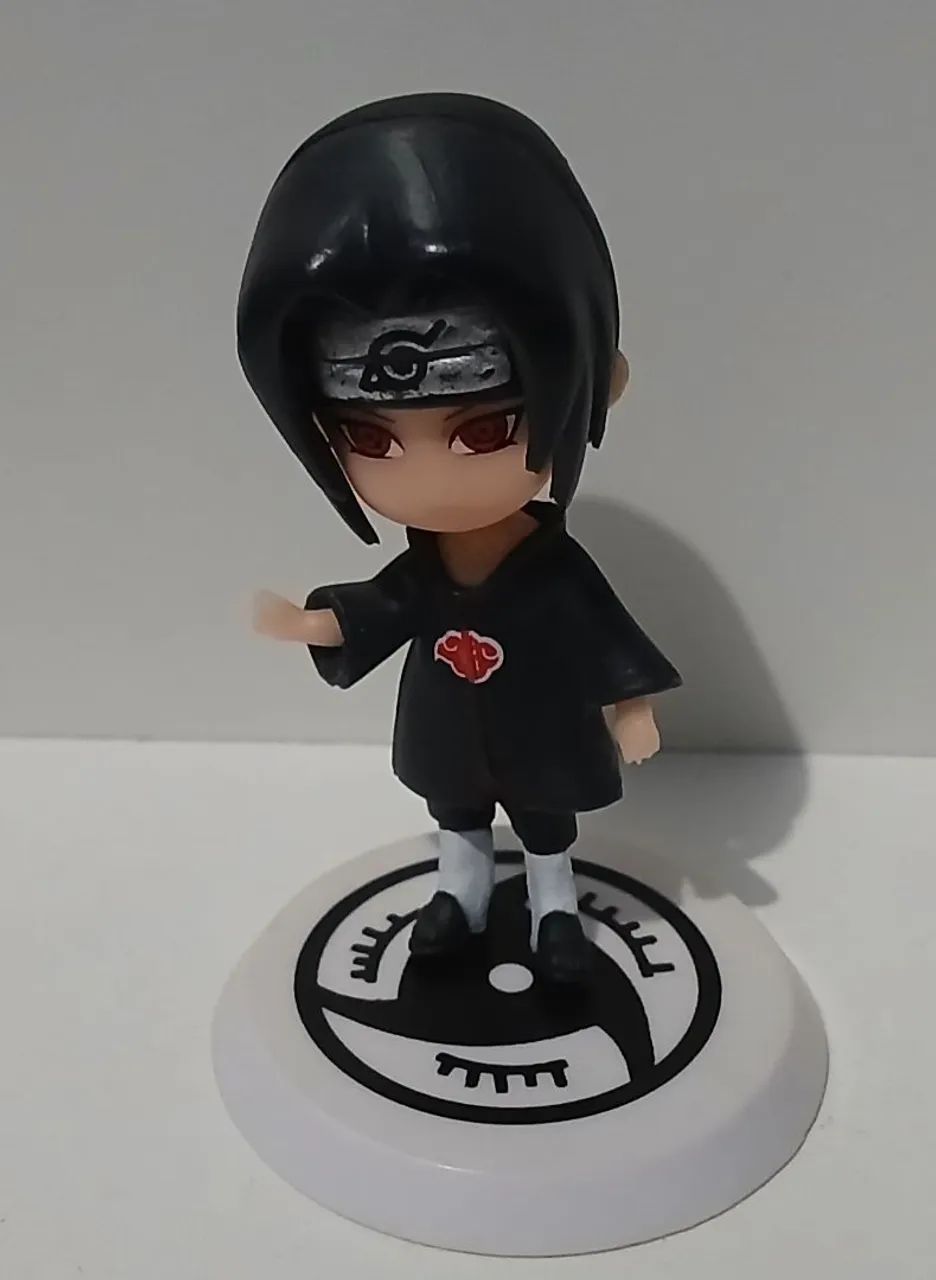 BONECO MINIATURA NARUTO SHIPPUDEN ITACHI UCHIHA AKATSUKI