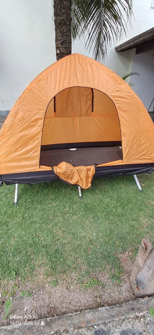Barraca Tatu acampamento cor laranja - Foto 4