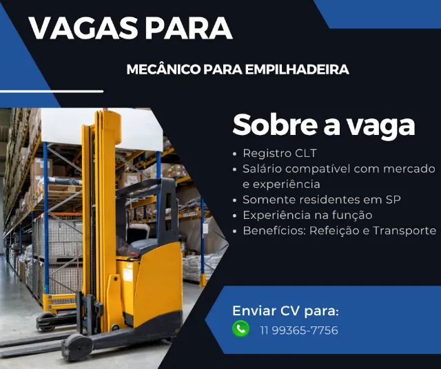 VAGA MECANICO DE EMPILHADEIRA