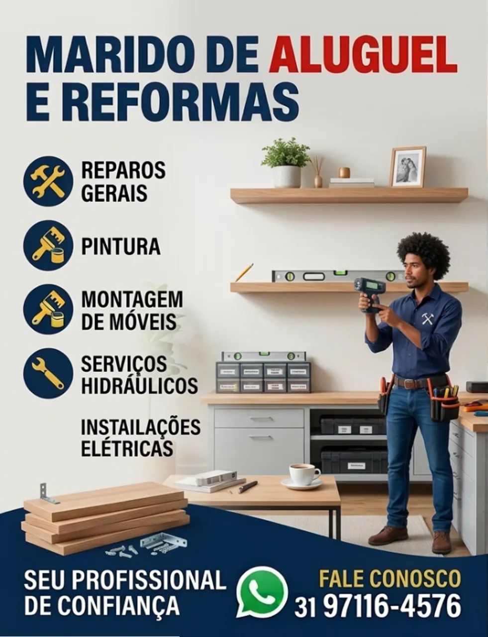 Marido de aluguel, reparos e reformas 
