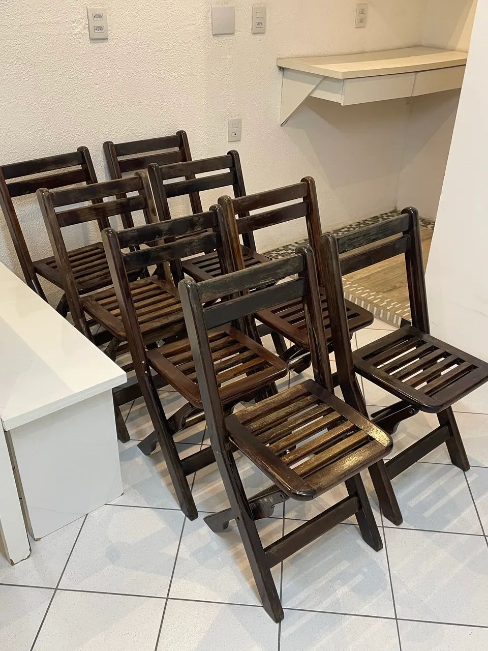 Conjunto de cadeiras de madeira maciça  - Foto 2