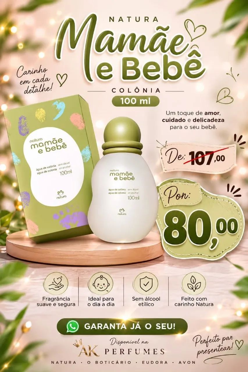 Vendo Colônia Mamãe e bebê (Lacrado)