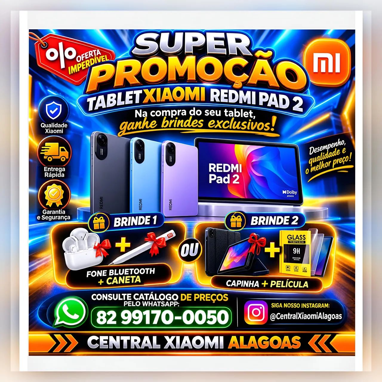Tablet Xiaomi Redmi PAD 2 + Brindes Exclusivos 