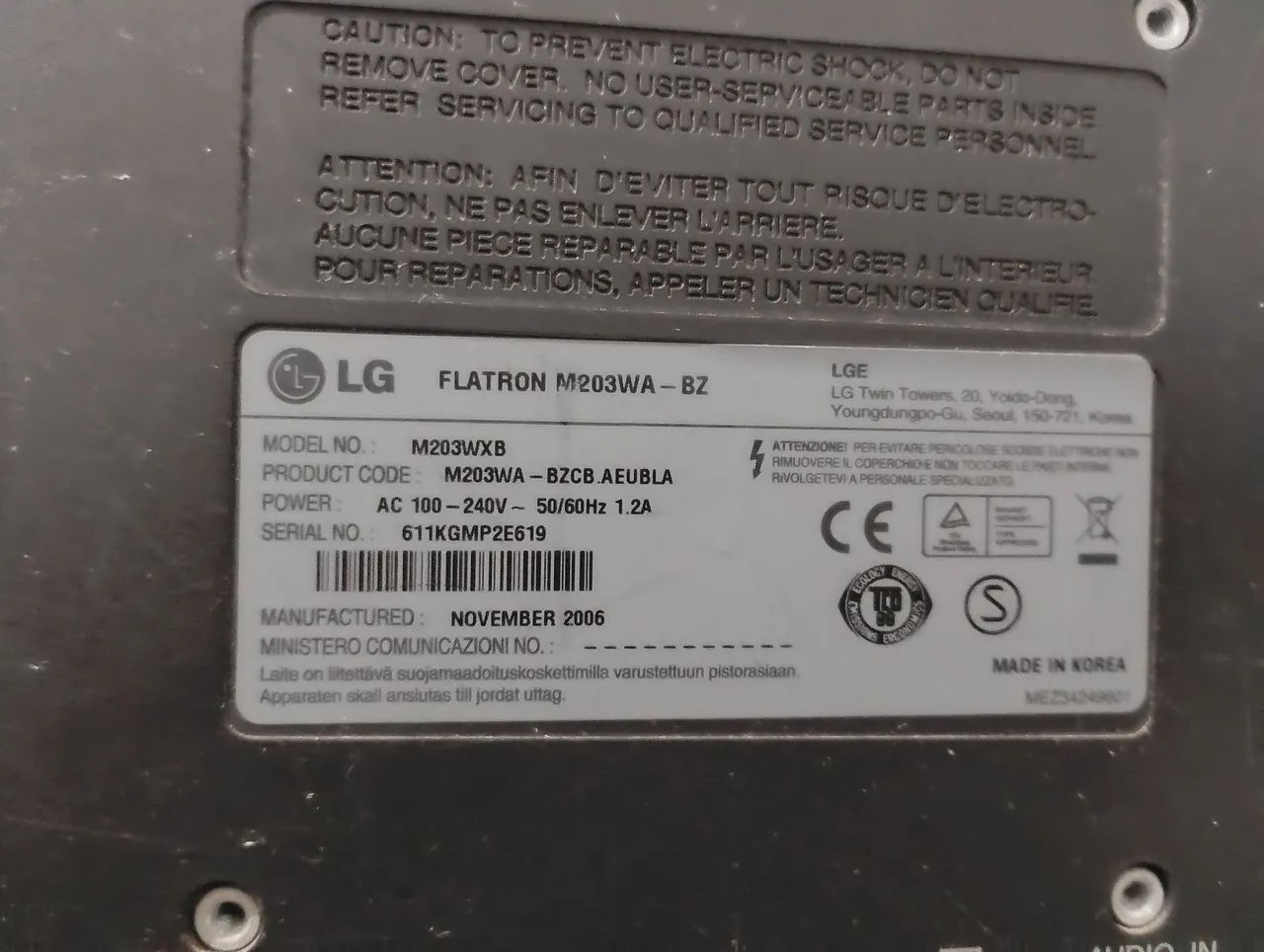 MONITOR TV LG 20 POLEGADAS<br>R$ 50, - Foto 3