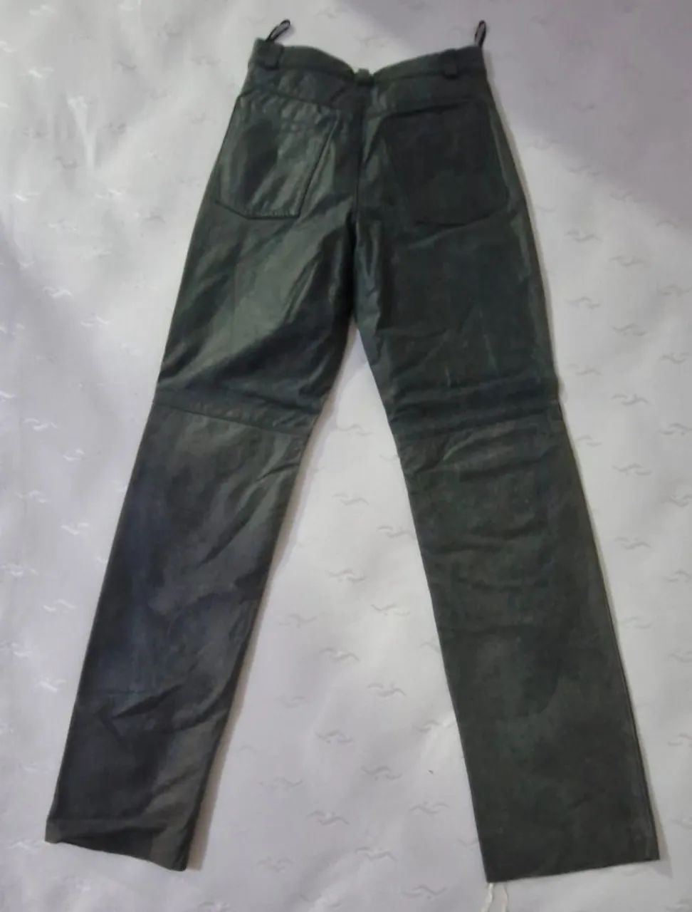 paleto e calça couro core verde caqui tipo jeans - Foto 5