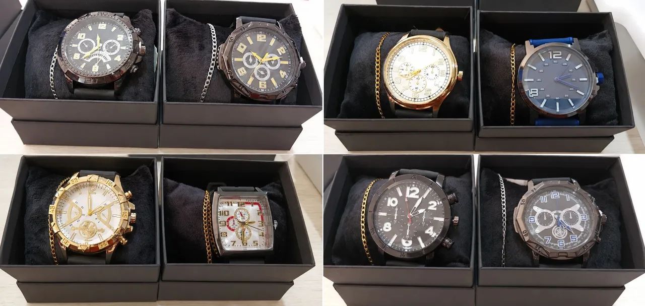 RELÓGIOS MASCULINOS COM PULSEIRA BRINDE ?