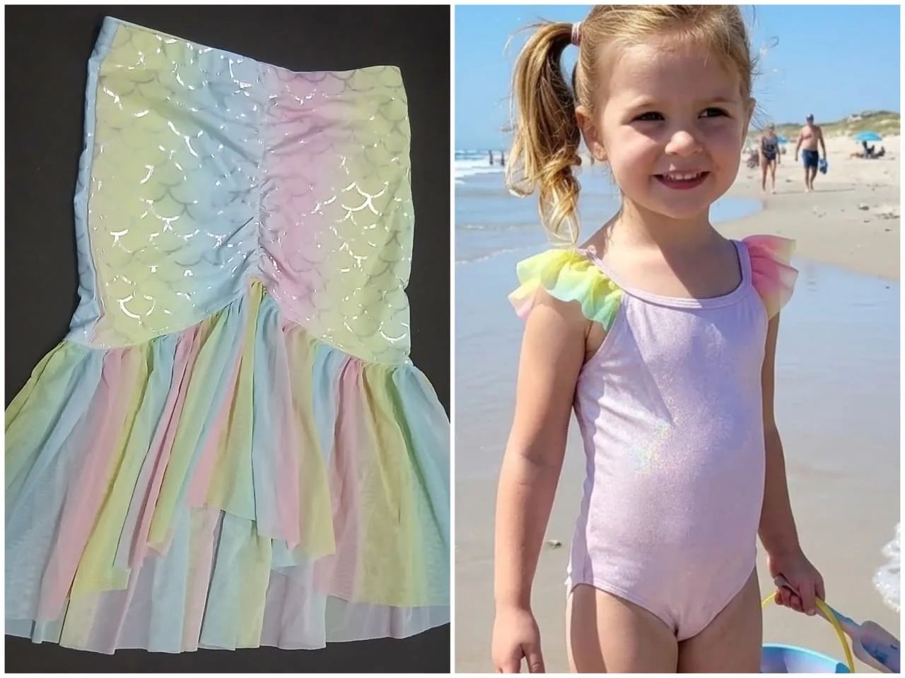 Maiô infantil com saída de praia 
