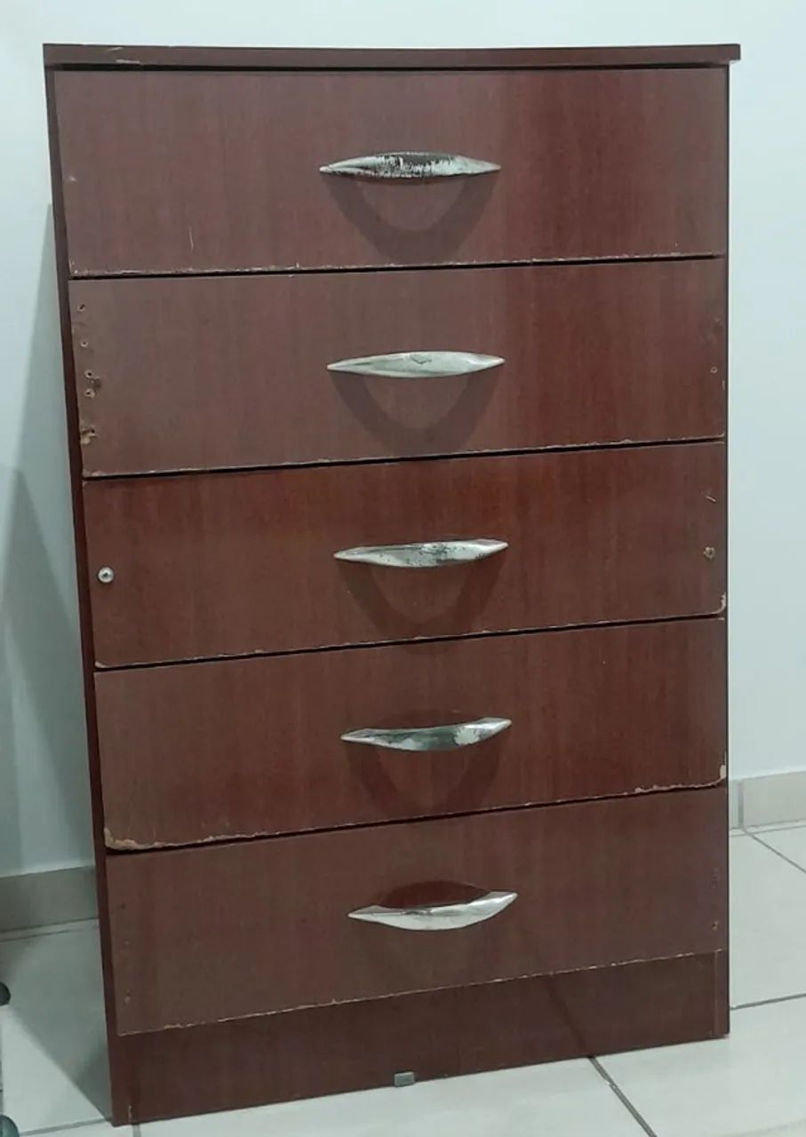 cômoda de MDP/MDF com 5 gavetas - Foto 2