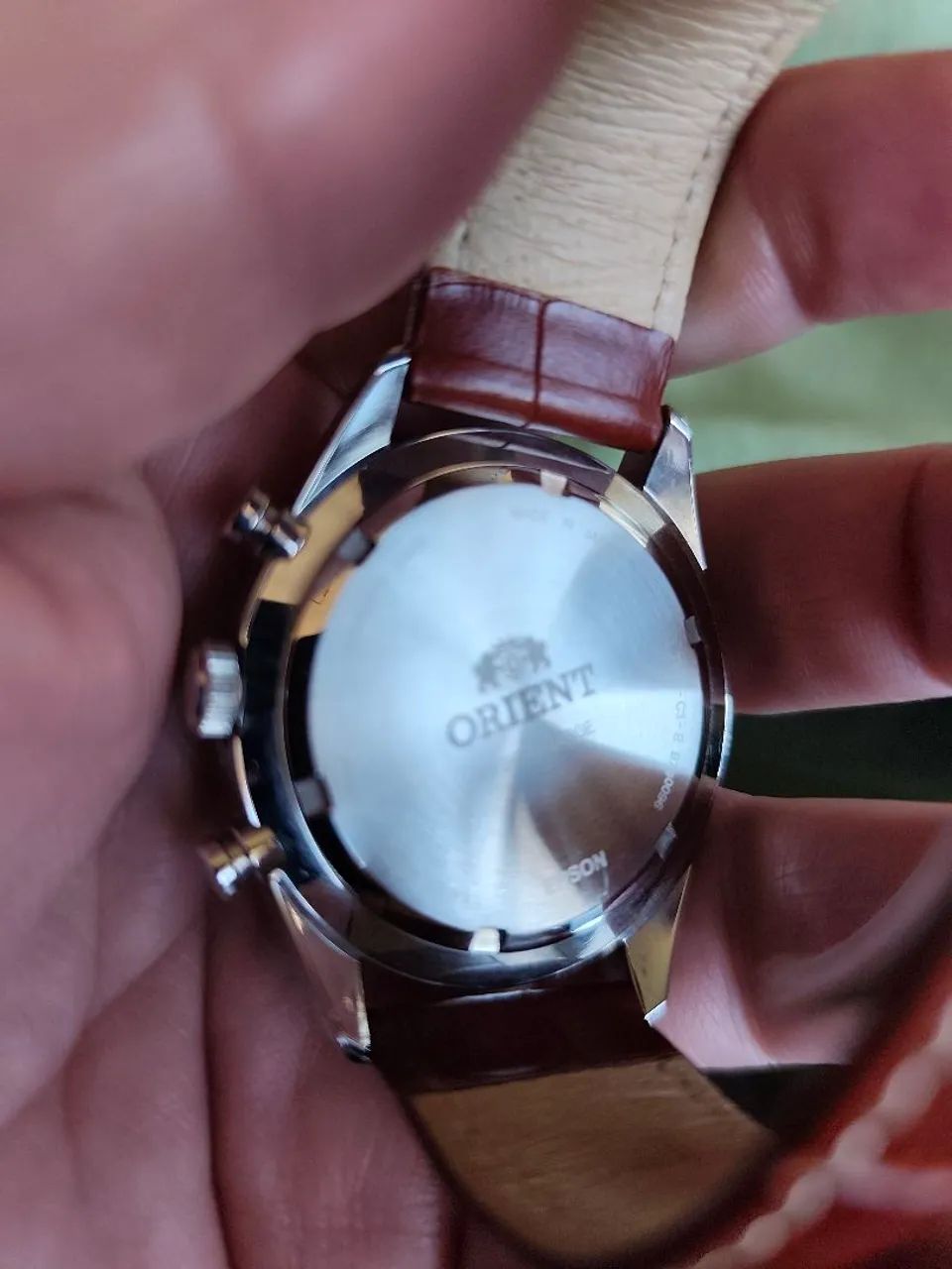 Orient Neo 70's Solar Panda Chrono Couro Novíssimo  - Foto 3