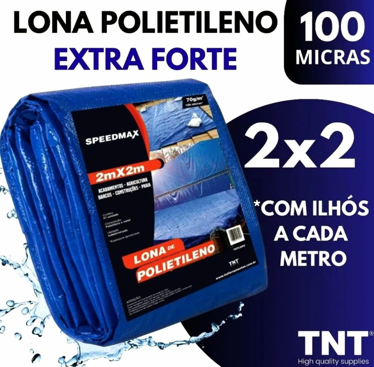 Lona azul impermeável, diversos tamanhos 